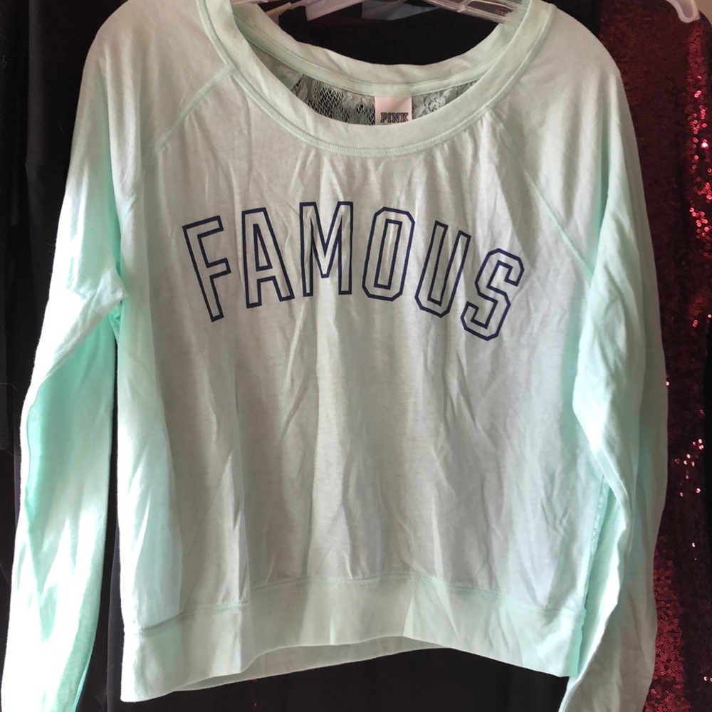 Super cute NWT Pink top FAMOUS Size L make offer!